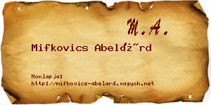 Mifkovics Abelárd névjegykártya